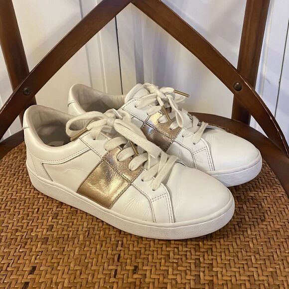 Boden White and Gold Stripe leather sneaker size 37/6 - Picture 10 of 10